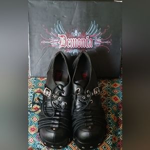 COPY - Demonia lace up charade lace up platform booties , never worn size 9usa